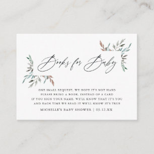 Rustic Greenery Winter Baby Shower Buchanfrage Begleitkarte