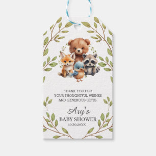 Rustic Greenery Woodland Babydusche Danke Fav Geschenkanhänger