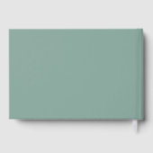 Rustic Greenery Wreath Monogram Baby Shower Gästebuch (Rückseite)