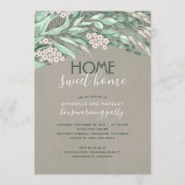 Rustic Greenery Zuhause Sweet Zuhause House Erwärm Einladung