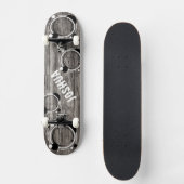 Rustic grey timber background Skateboard (Vorderseite)