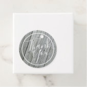 Rustic Grey Wood Wedding Vielen Dank Geschenkanhänger (Beispiel)