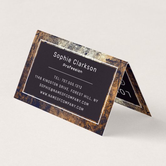 Rustic Grime Doppeltreue Visitenkarten (Rückseite)