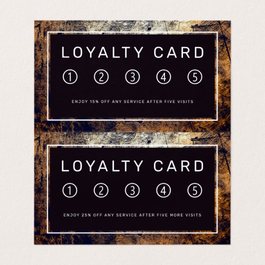 Rustic Grime Doppeltreue Visitenkarten (Innenseite Aufgefaltet)