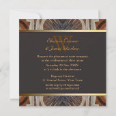Rustic Grooves Monogram Wedding Einladung (Rückseite)