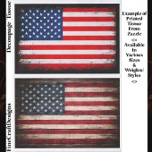 Rustic & Grunge American Flag Pair EW9 Decoupage Seidenpapier