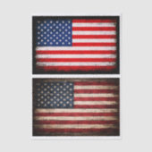 Rustic & Grunge American Flag Pair EW9 Decoupage Seidenpapier (Vorderseite)