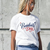 Rustic Hand Drawn Presidents Day Typography Art T-Shirt