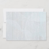 Rustic Hanging Blue Mason Jar Wedding Einladung (Rückseite)