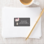 Rustic Hanging Mason Jar Wedding Adressaufkleber (Insitu)