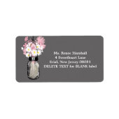 Rustic Hanging Mason Jar Wedding Adressaufkleber (Vorne)