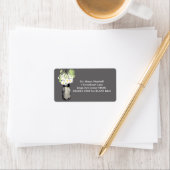 Rustic Hanging Mason Jar Wedding Adressaufkleber (Insitu)