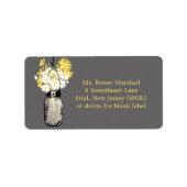 Rustic Hanging Mason Jar Wedding Adressaufkleber (Vorne)