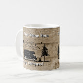 Rustic Happy Camper Class C RV Custom Coffee Tasse (Vorderseite Links)