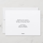 Rustic Happy Holidays Weihnachts Checkerboard Feiertagskarte (Rückseite)