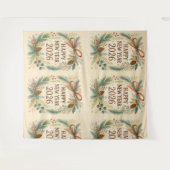 rustic happy new year 2026 party backdrop wandteppich (Vorderseite (Horizontal))