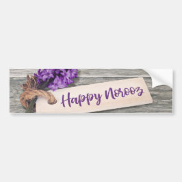 Rustic Happy Norooz Hyacinth - Bumper Sticker Autoaufkleber