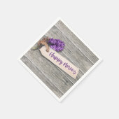 Rustic Happy Norooz Hyacinth - Paper Napkin Serviette (Ecke)