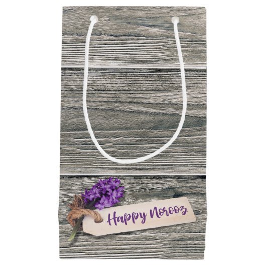Rustic Happy Norooz Hyacinth - Small Gift Bag Kleine Geschenktüte (Vorderseite)