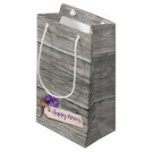 Rustic Happy Norooz Hyacinth - Small Gift Bag Kleine Geschenktüte (Vorderseite Schrägansicht)