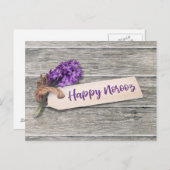 Rustic Happy Noroz Hyacinth - Postcard Postkarte (Vorne/Hinten)
