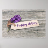 Rustic Happy Noroz Hyacinth - Poster (Vorne)