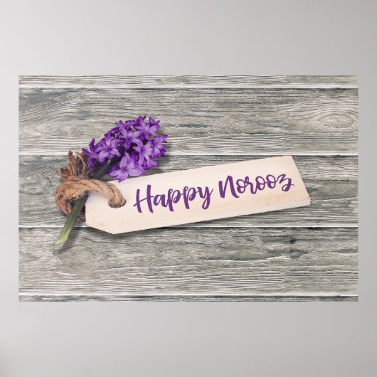 Rustic Happy Noroz Hyacinth - Poster (Vorne)