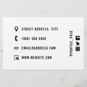 Rustic hardcore white and black flyer (Hinten)