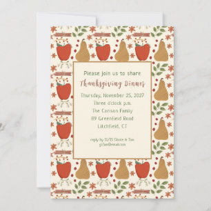 Rustic Harvest Erntedankfest-Einladung  Feiertagskarte