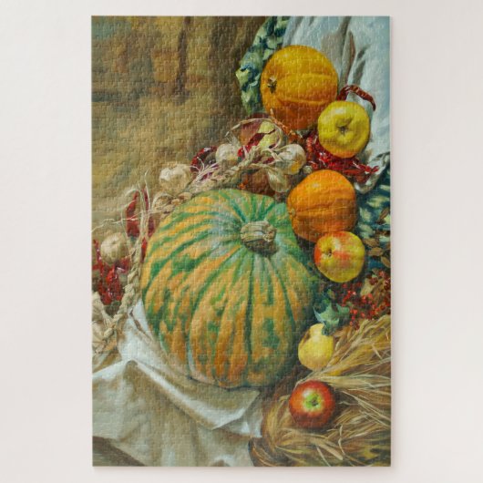 Rustic Harvest Still Life with Pumpkins and Apples Puzzle (Vertikal)