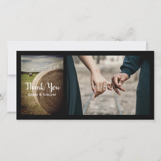 Rustic Hay Bales Farm Wedding Danke (Vorderseite)