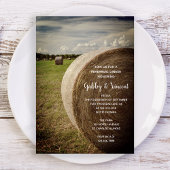 Rustic Hay Bales Ranch Hochzeit Probe Dinner Einladung
