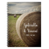 Rustic Hay Bales Ranch Wedding Guest Book Notizblock (Vorderseite)