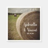 Rustic Hay Bales Ranch Wedding Serviette (Vorderseite)