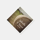Rustic Hay Bales Ranch Wedding Serviette (Ecke)
