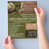 Rustic Health Food Store Advertising Flyer (Hand)