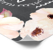 Rustic Hello Baby Floral Baby Duschzeichen Poster (Ecke)