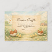 Rustic Hen and Chicks Diapper Raffle Begleitkarte (Vorderseite)