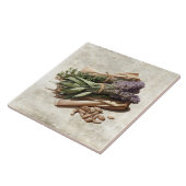 Rustic Herb Bunches Vintage  Fliese (Seite)