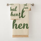 Rustic Herb Küche Personalisiert Handtuch Badhandtuch Set (Insitu)