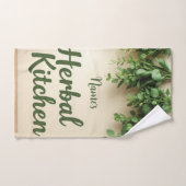 Rustic Herb Küche Personalisiert Handtuch Badhandtuch Set (Handtuch)