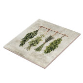 Rustic Herbs Drying on Twine Fliese (Seite)