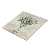 Rustic Herbs in Vintage Jar  Fliese (Seite)