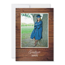 Rustic High School Graduation Announcement - photo