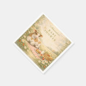 Rustic Highland Cow Baby Shower Serviette (Ecke)