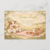Rustic Highland Cow Diapper Raffle Begleitkarte (Vorderseite)