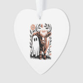 Rustic Highland Cow Ghost Halloween Ornament (Vorderseite)