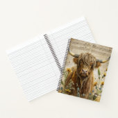 Rustic Highland Cow Notizblock (Innenseite)