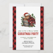 Rustic highland cow party invite holly and pine einladung (Vorderseite)