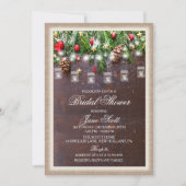 Rustic Holiday Bridal Dusche Einladung (Vorderseite)